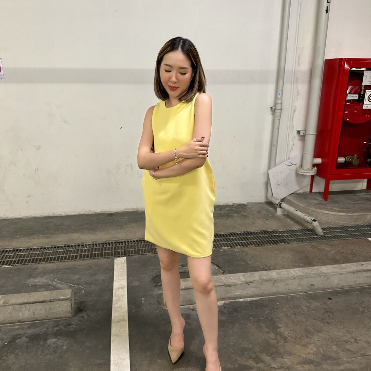 SLAY. - Bobbi Short Dress เดรสสั้นแขนกุด (ซิปหลังซับในทั้งตัว)
