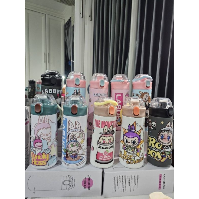 แก้วเก็บความเย็น Labubu สแตนเลส304 ความจุ 600ml สีสันสดใส เก็บอุณหภูมิร้อน-เย็น