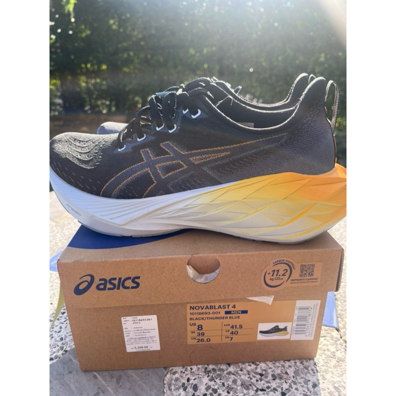 รองเท้าวิ่ง asics NOVABLAST4ใส่ลอง1ครั้งยังใหม่99.99%