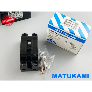 MATSUKAMI เบรคเกอร์ , เบรกเกอร์ 20A , 30A (เซฟตี้เบรคเกอร์) พร้อมฝามาตรฐาน และฝาสี สีดำ สีบรอนซ์ สีขาว