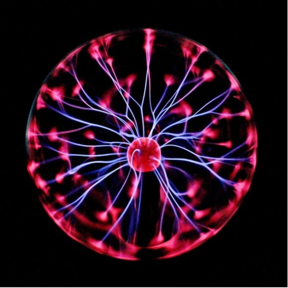 โคมไฟพลาสม่า PLASMA LIGHT ไฟลูกแก้วแม่มด ลักษณะเป็นไฟสัมผัส เส้นรัศมีสายฟ้าสามารถวิ่งตามมือได้