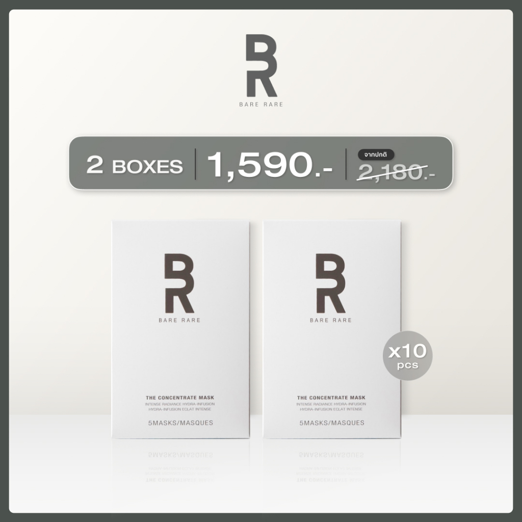 [2 Boxes / 10 pcs.] THE CONCENTRATE MASK | Nature powered by Science แผ่นมาส์กหน้าสูตรเข้มข้น 30ml