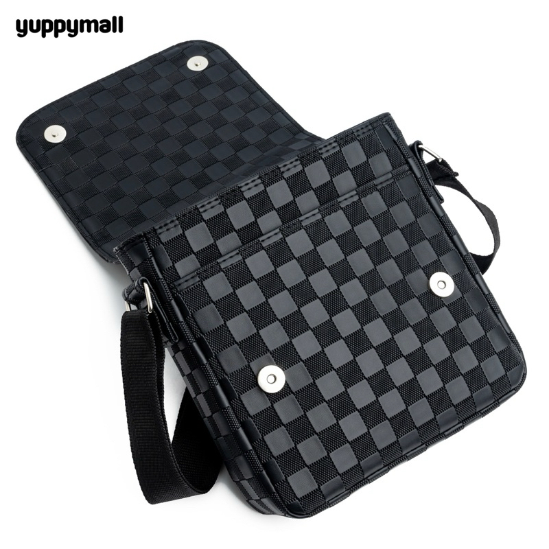 กระเป๋าสะพายข้างจิงโจ้ Kangaroo  หนัง PU ลายตาราง พร้อมส่งจากไทย #A126