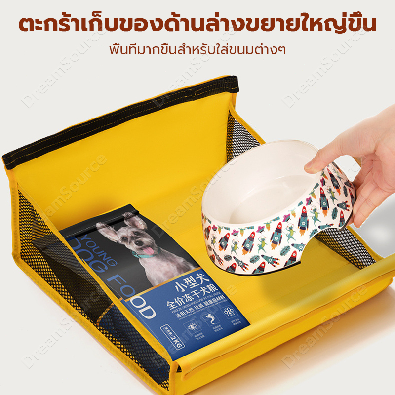 รถเข็นสัตว์เลี้ยงแบบพับได้ สกู๊ตเตอร์แมวและสุนัข รถเข็นสัตว์เลี้ยงแบบพับได้กลางแจ้ง ตะกร้าขนาดใหญ่ วัสดุน้ำหนักเบาและหนา - รูปที่ 4