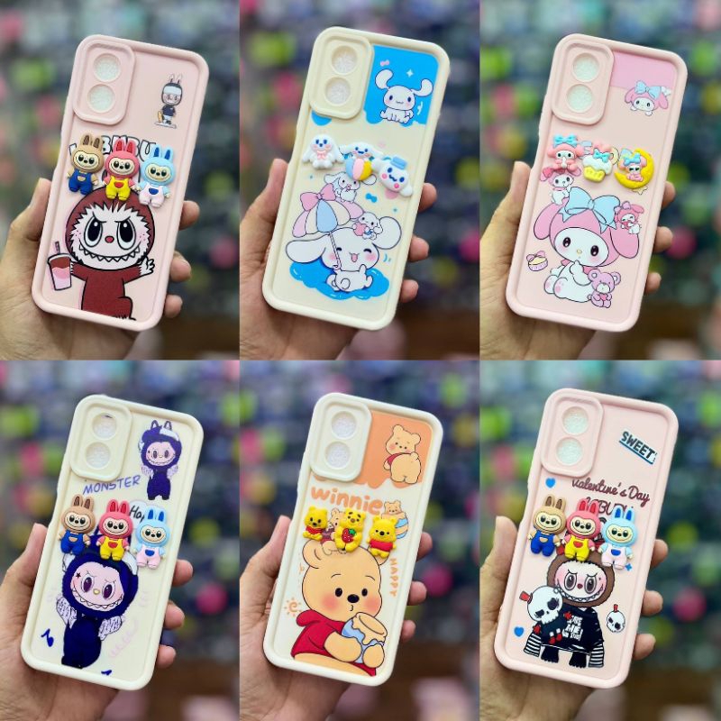 เคสตัวติดลายการ์ตูนลาบูบู้ ลายการ์ตูนน่ารักๆ สำหรับOPPO A60,Reno11F,Reno11Pro