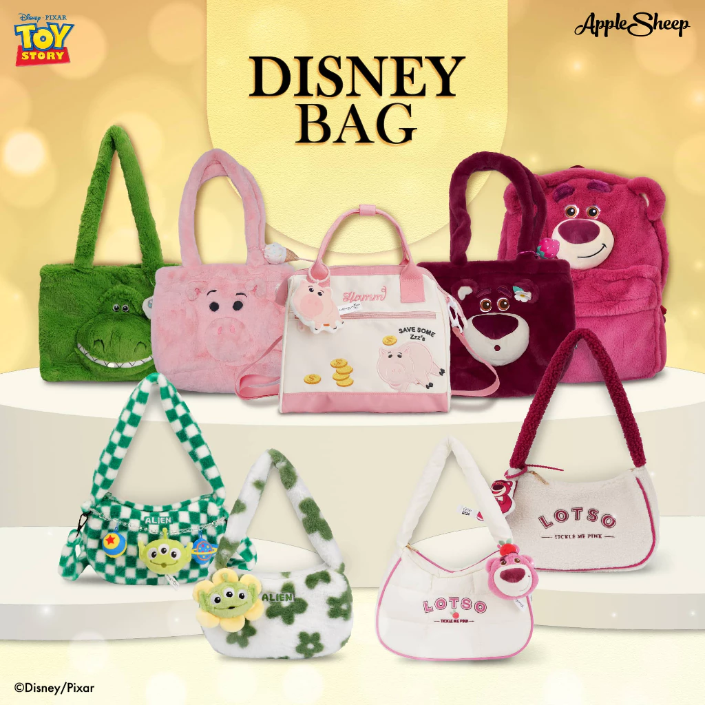 [Disney Bag] กระเป๋าสะพายข้างแฟชั่น ทรงนุ่มนิ่มและทรงบักเก็ตสุดฮิต สำหรับเก็บอุปกรณ์ จุของได้เยอะ ลิขสิทธิ์แท้ ดิสนีย์