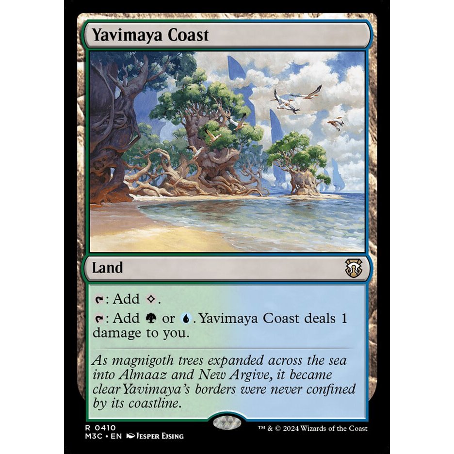 Yavimaya Coast การ์ด Magic The Gathering ของแท้ จากชุด Modern Horizons 3 Commander Decks