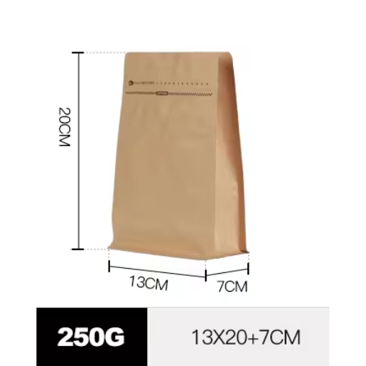 Coffee Bag ถุงบรรจุเมล็ดกาแฟ มีวาล์วระบายอากาศ มีซิปปิดล็อค ขยายด้านข้าง แบบซีล แพ็ค 50 ใบ - รูปที่ 5