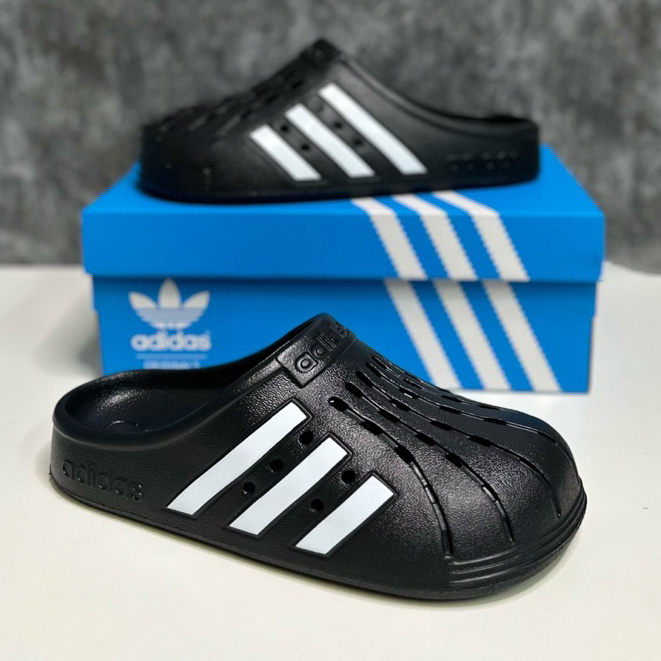 Adidas Adilette Clogs Sports slippers รองเท้าแตะแพลตฟอร์ม EVA พื้นนิ่มนุ่ม กันลื่น สีพื้น ใส่ได้ทั้งผู้หญิ 36-45