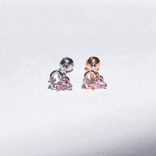 จิวต่างหูเกาหลี More Than Piercing: A208 Likey Heart