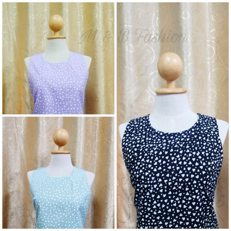 เสื้อคอกลมแขนกุดไหมอิตาลีลายจุด109฿มีไซส์SS-4XLแฟชั่นแขนกุดเบาสบาย