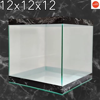 ตู้ปลาขนาด 12x12x12นิ้ว ตู้ไม้น้ำ กระจกหนา5มิล ลายหินอ่อน สินค้ามีประกัน พร้อมส่ง!!