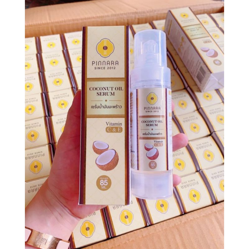 Pinnara พิณนารา เซรั่มน้ำมันมะพร้าว Coconut Oil Serum ผิวเนียน ชุ่มชื้น 85 ml.
