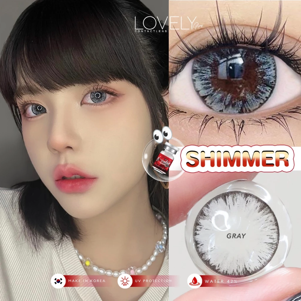 🔥 คอนแทคเลนส์ ✨ขนาดบิ๊กอาย✨ Shimmer (Lovelylens) Gray / Brown / Black