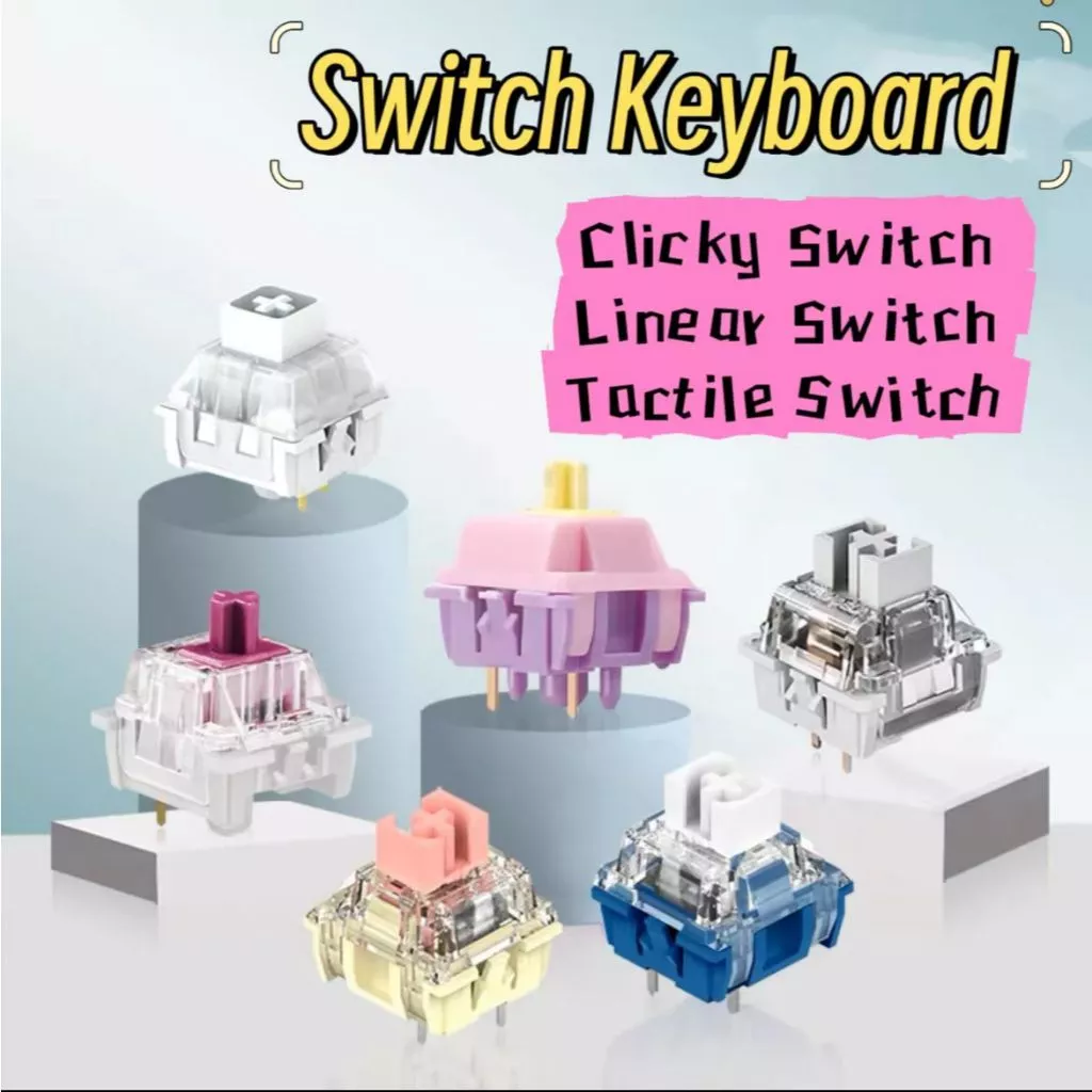 Switch Blue Switch,Red Switch kang whiteปุ่มสวิตช์ Mechanical Keyboard (SwitchแบบCherry Mx)3ขา 5 ขา thumbnail 3