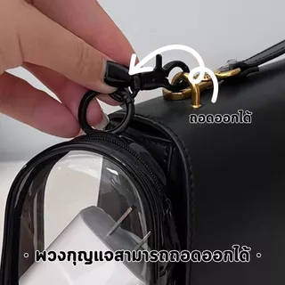 กล่องบรรจุสายข้อมูล กล่องเก็บสายเคเบิล หูฟัง ทรงกลม แบบใส พกกุญแจ ลิปสติก พาง่าย สําหรับเดินทาง กลางแจ้ง