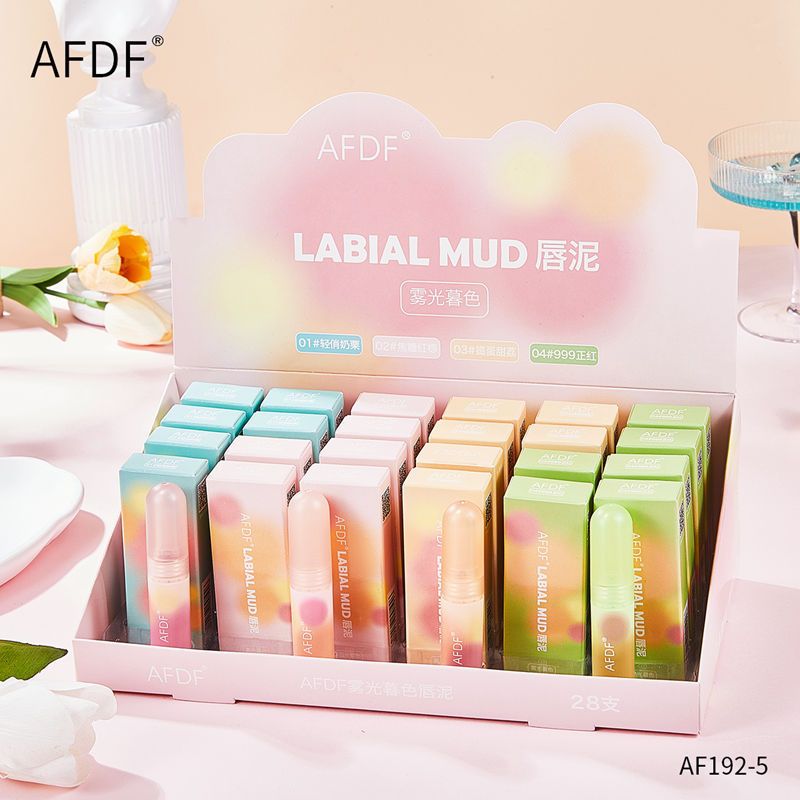 AF192-5 ลิปเเมทสุดน่ารัก ติดทน กันน้ำ AFDF สีสวย เนื้อบางเบา ไม่หนักปาก