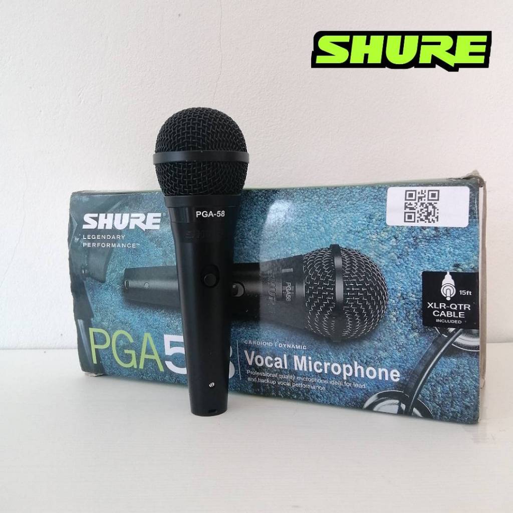 SHURE PGA58 ไมโครโฟน แท้ จาก SHURE ไมโครโฟนคุณภาพระดับมืออาชีพเหมาะสำหรับการแสดงเสียงร้องเพลงและพูด