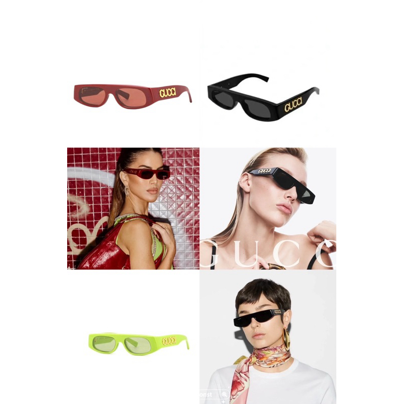 💯  ของแท้ แว่นกันแดดกรอบรูปทรงเรขาคณิต GUCCI GG1771S