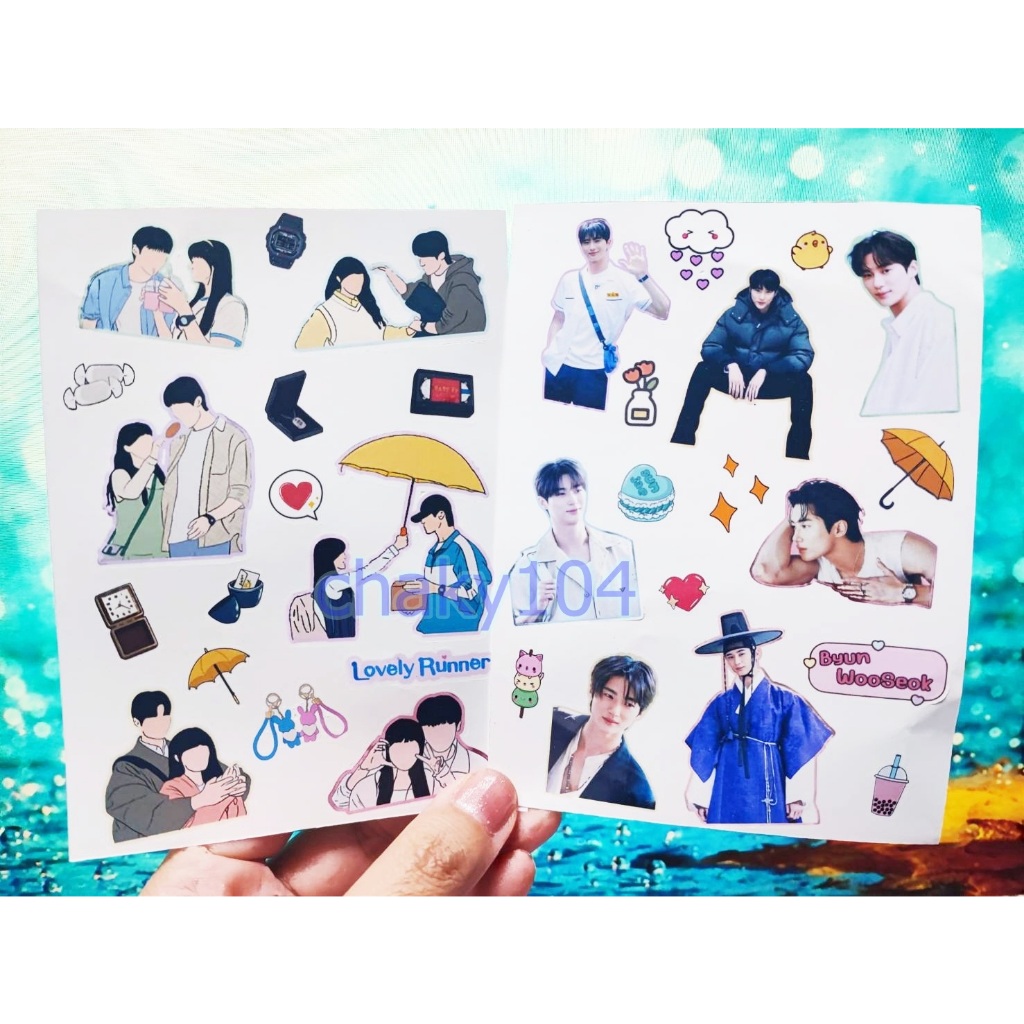 พร้อมส่ง! สติกเกอร์  DICUT บยอน อูซอก (Byeon Woo Seok) และ Lovely Runner: ขนาด A6 *มีเก็บเงินปลายทาง