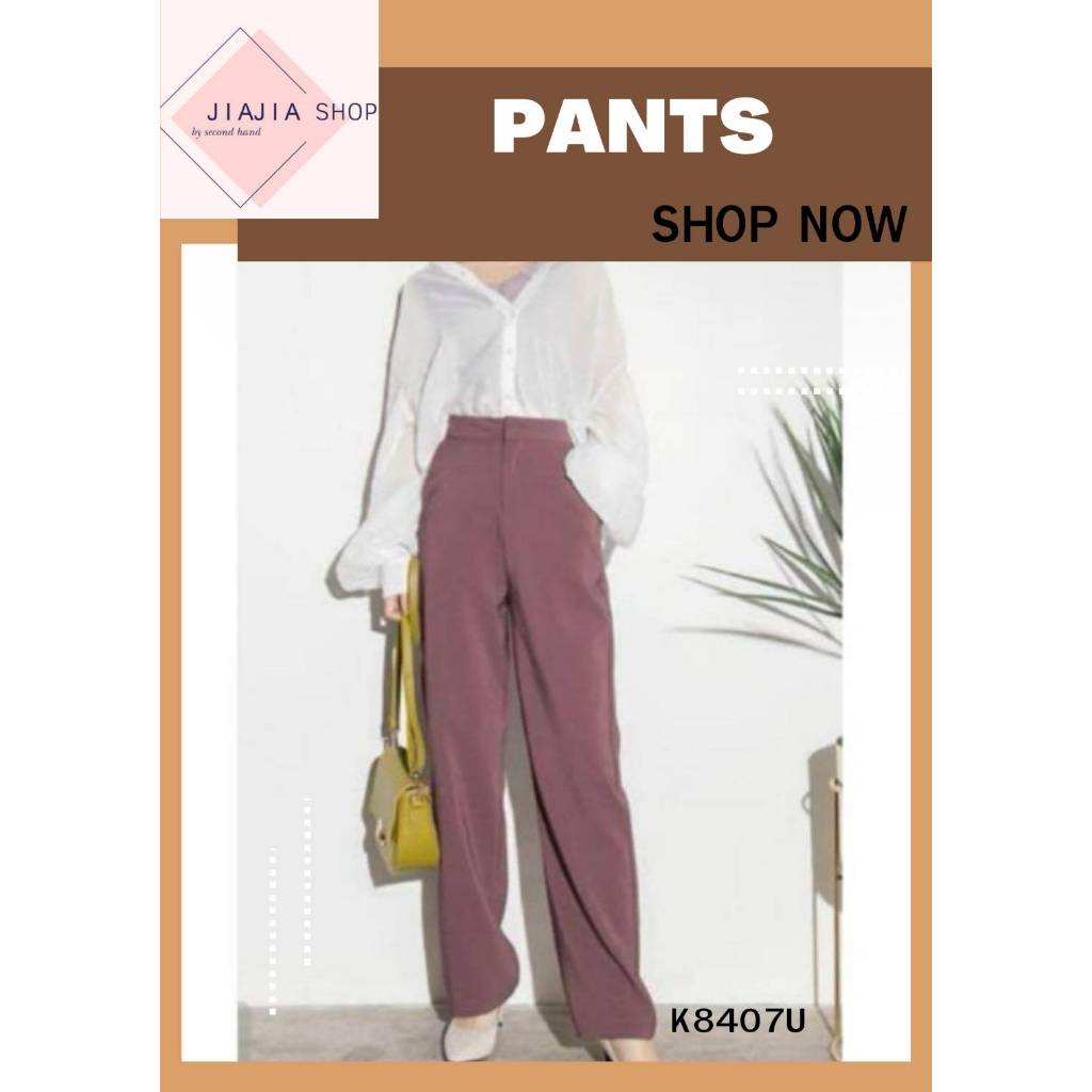 กางเกงขายาว 🌿  GRL  🌿 (มือสองงานคัด สภาพใหม่)