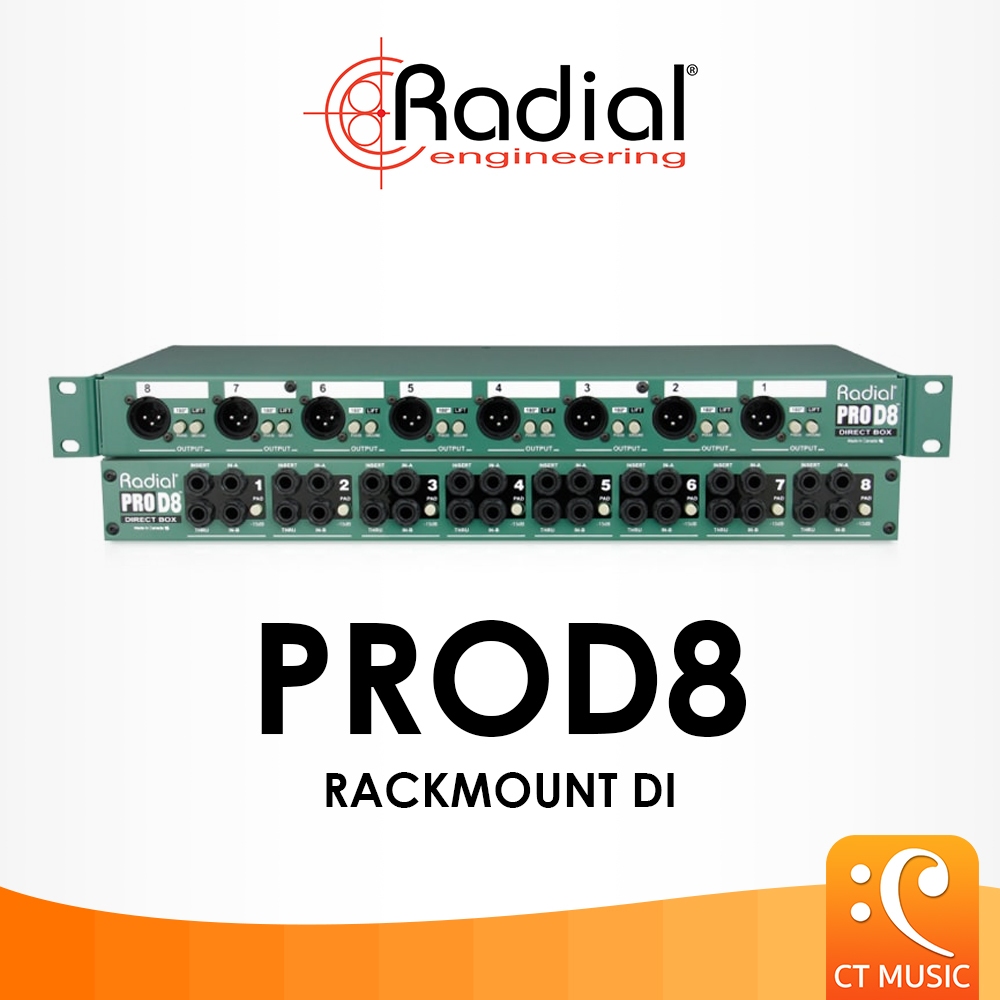 Radial ProD8 Rackmount DI Direct Box ดีไอ Pro D8