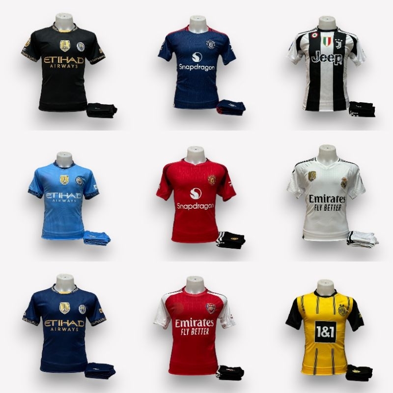 ชุดฟุตบอล แขนสั้น (เสื้อกีฬา+กางเกง) เสื้อบอลตัวใหม่ล่าสุดปีนี้ เนื้อผ้าดี