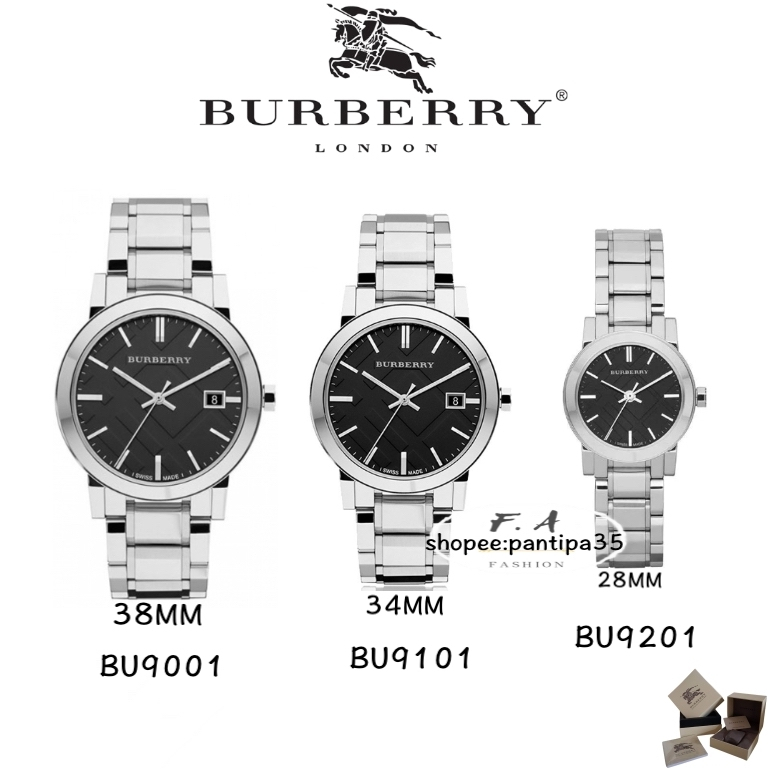 F.A Burberry นาฬิกาข้อมือผู้หญิงค่ะ แบรนด์เนม ของแท้ รุ่น BU9001.38MM BU9101.34MM BU9201.28MM แบรนด์