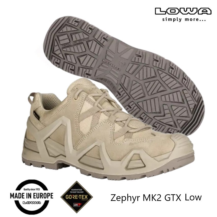 Lowa Zephyr MK2 GTX Lo รองเท้าแทคติคอลข้อต่ำ เบา ทนทาน กันน้ำ ระบายอากาศได้ดี สำหรับใส่ปฏิบัติภารกิจ