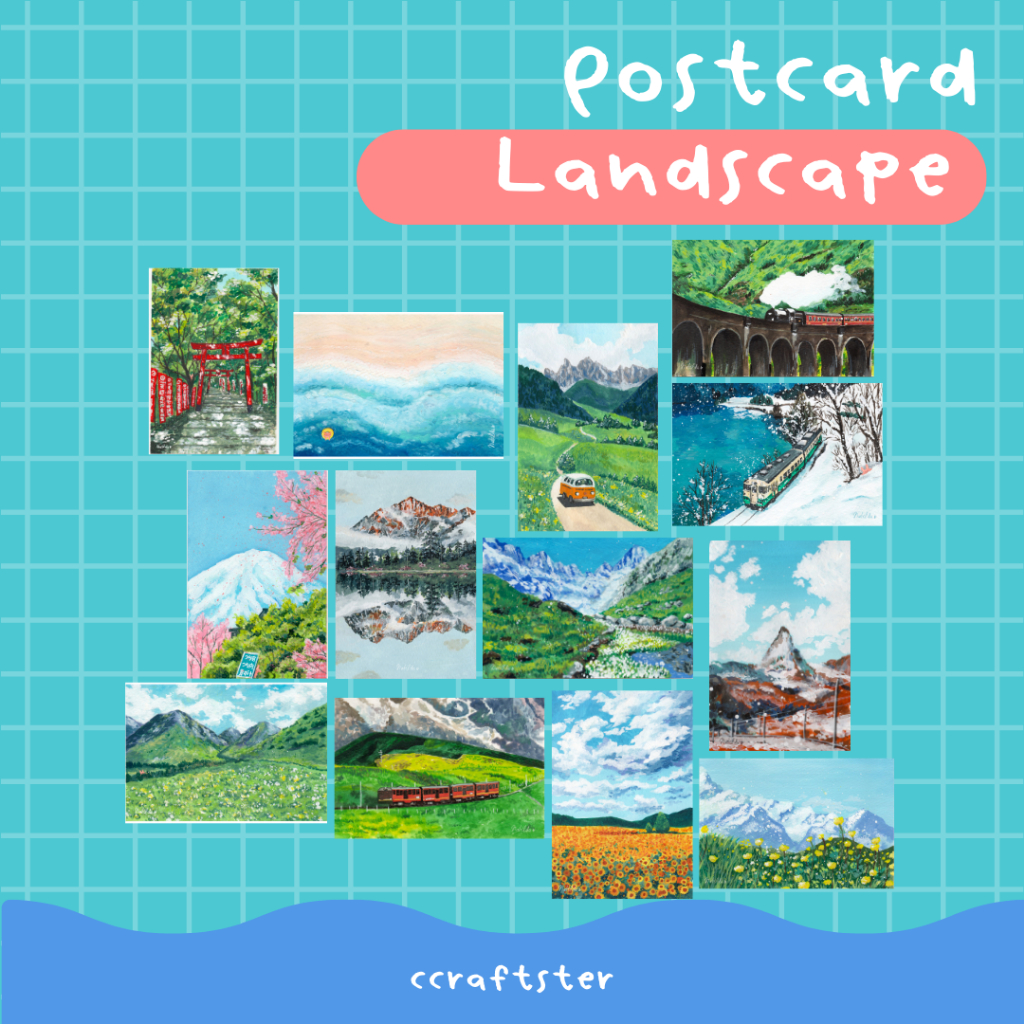 ccraftster - โปสการ์ดแต่งห้อง guache postcard ภาพวาด ภาพแต่งห้อง ของตกแต่ง ของขวัญ