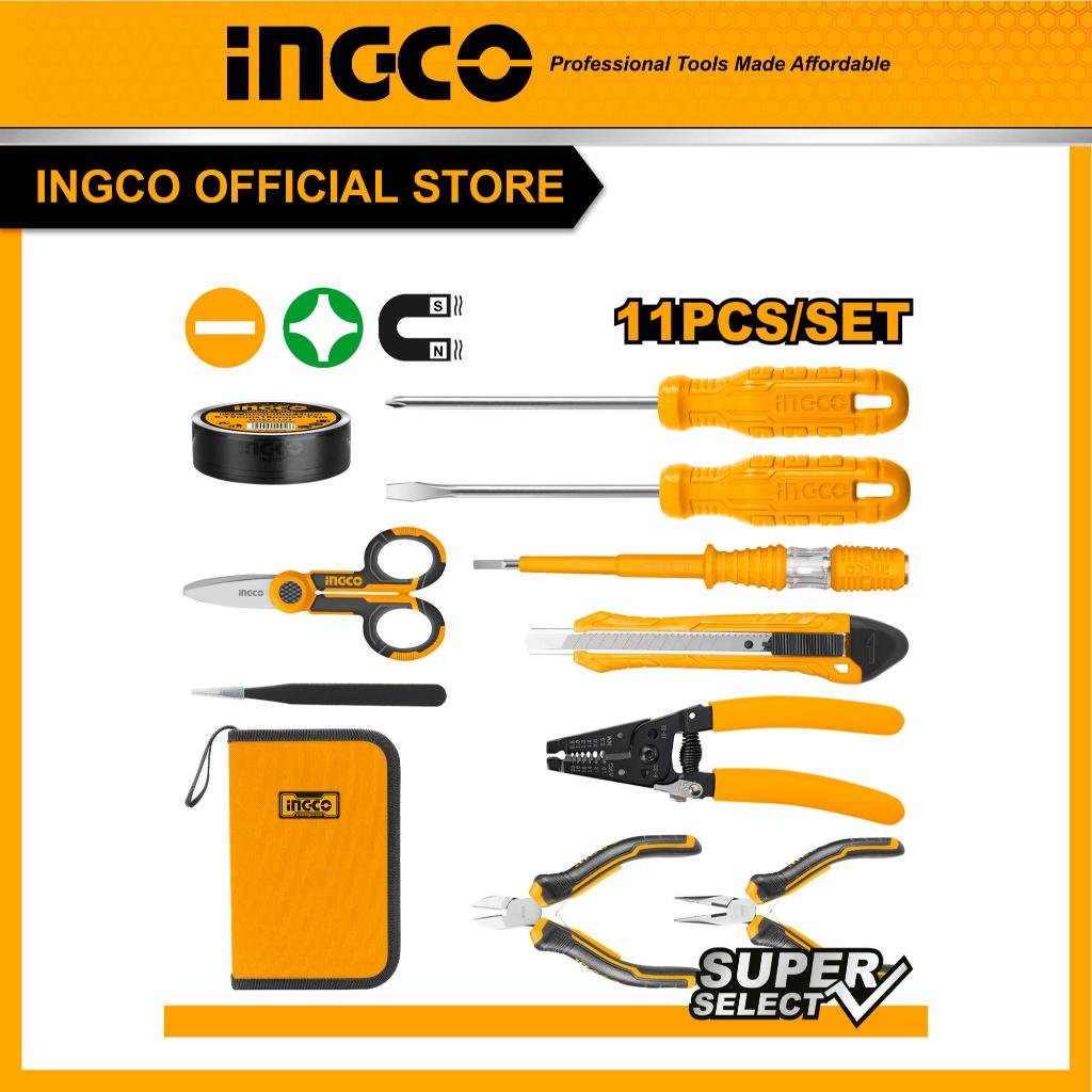INGCO(อิงโก้)| ชุดเครื่องมือไฟฟ้า 11 ชิ้น HKETS0111