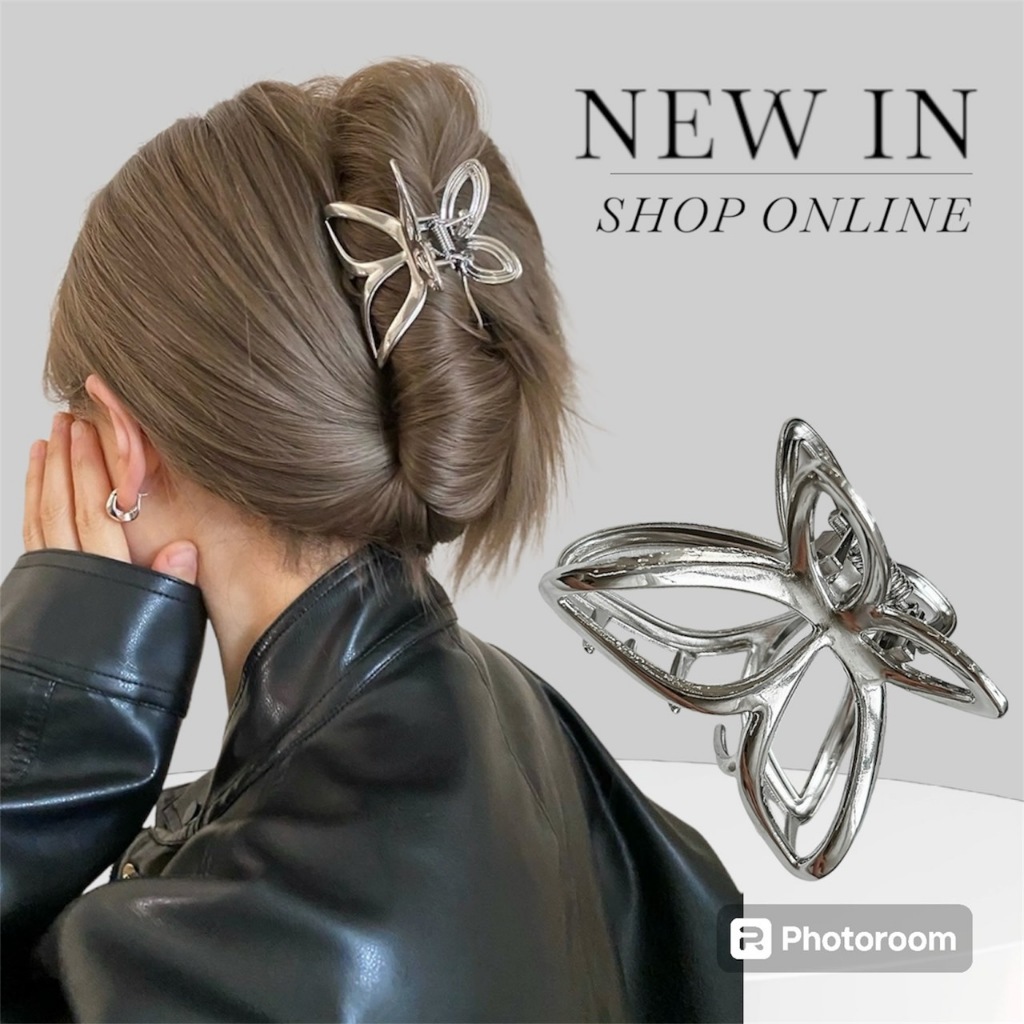 Metal butterfly clip กิ๊บโลหะผีเสื้อ ขนาด 6CM กิ๊บติดผม กิ๊บหนีบผม