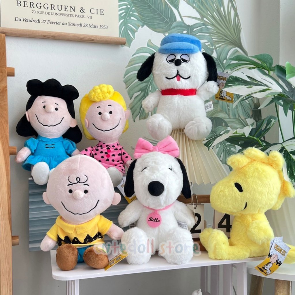 PEANUTS SNOOPY สนูปปี้ DISNEY ตุ๊กตา ทรงนั่ง ขนาด 8 นิ้ว ลิขสิทธิ์แท้ พร้อมส่ง ของเล่นเด็ก ของขวัญ