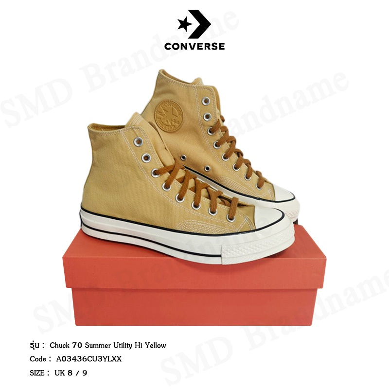 Converse รองเท้าผ้าใบ รุ่น Chuck 70 Summer Utility Hi Yellow Code: A03436CU3YLXX