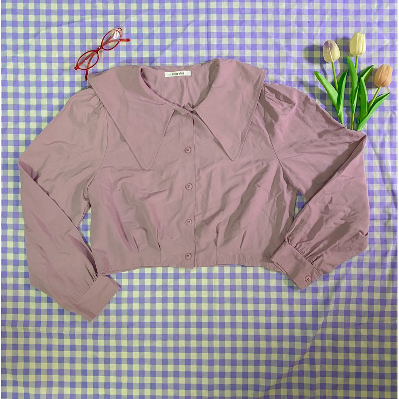 เสื้อเชิ้ตคอบัว งานป้าย Lolita shop งานห้างนะคะ น่ารักมาก