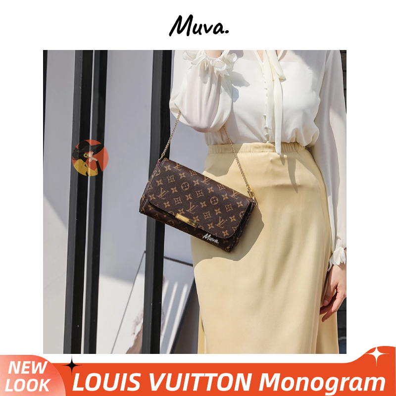 1 หลุยส์ วิตตอง👜Louis Vuitton FAVORITE Women/Shoulder Bag กระเป๋าโซ่/กระเป๋าคลัทช์