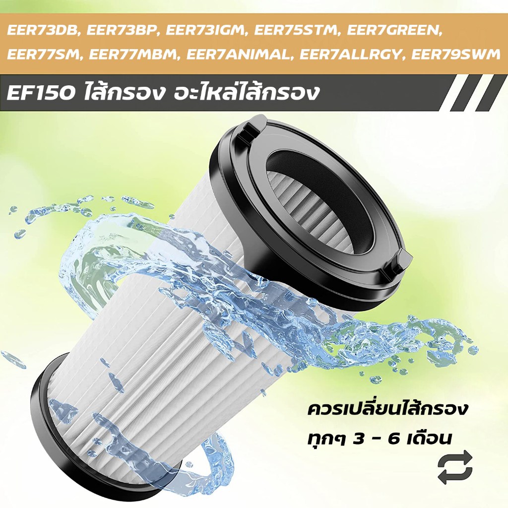 (ของแท้) ไส้กรอง เครื่องดูดฝุ่น Electrolux EF150 รุ่น ZZB3311 , ZB3314AK , ZB3414AK , ZB3323B , ZB35