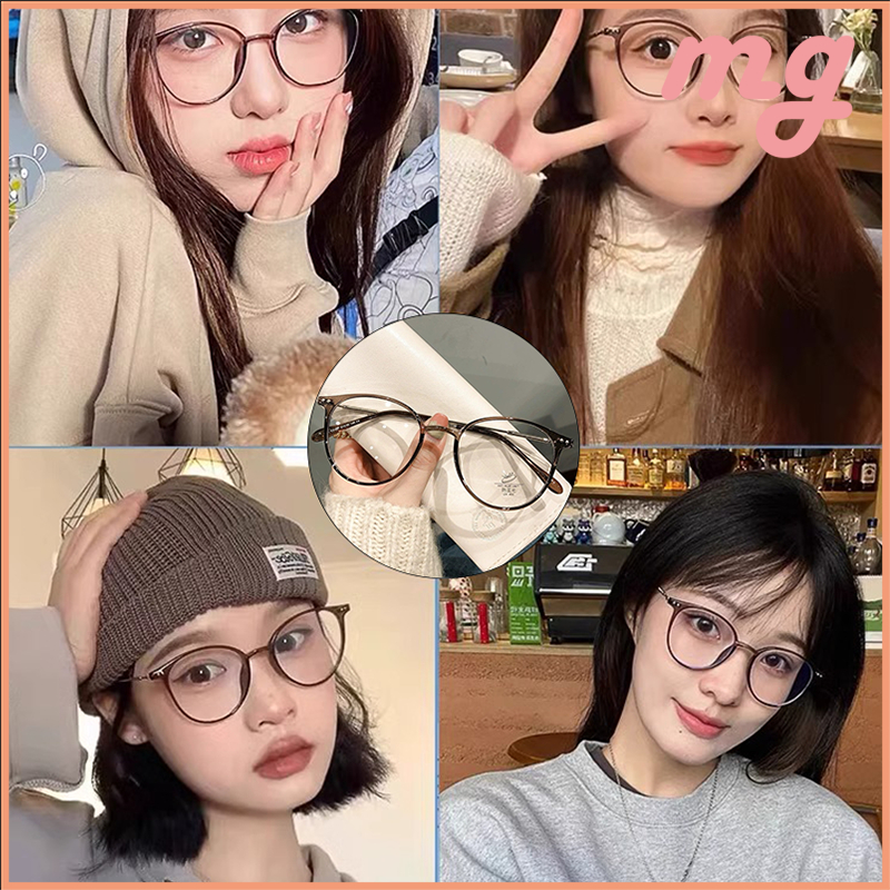 (จัดส่งรวดเร็ว) 2024G สไตล์ใหม่ยุโรปและอเมริกา,แว่นตาย้อนยุคที่ทันสมัยและหวาน,กรอบแว่นตารูปไข่,ป้องกันแสงสีฟ้า,ปกป้องดวง