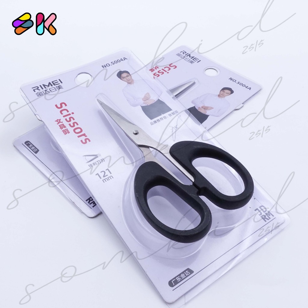 somkid กรรไกรสีดำ ยาว 5นิ้ว ด้ามจับพลาสติก คุณภาพดี