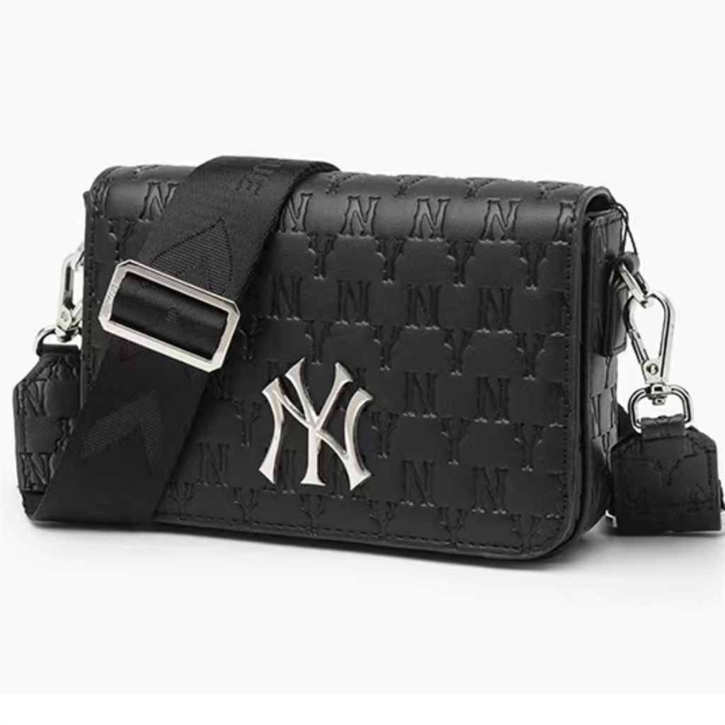 【พร้อมส่ง】MLB กระเป๋าสะพายไหล่สตรีพลิกกระเป๋าสี่เหลี่ยมเล็ก ny old flower กระเป๋าสะพายข้างพิมพ์ลายเต็มกล่องของขวัญ