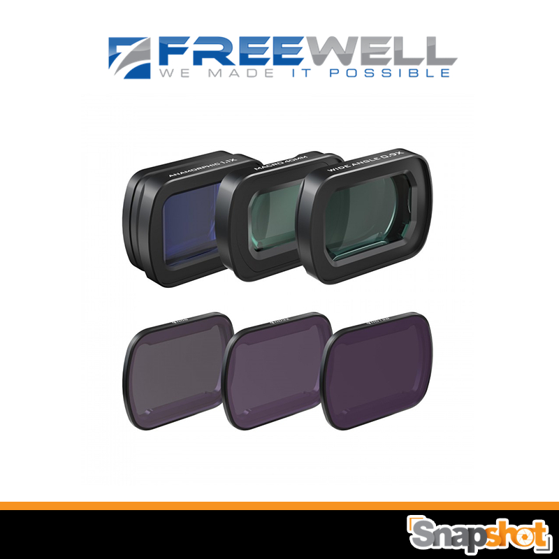 FREEWELL DJI Osmo Pocket 3 Lenses [Macro Lens, Wide-Angle Lens, Anamorphic Lens, ND8, ND32, ND128] [