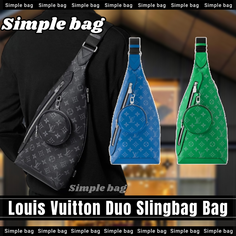 💯หลุยส์วิตตอง🍑Louis Vuitton Duo Slingbag Messenger Shoulder bag LV กระเป๋า กระเป๋าสะพายเดี่ยว #Simpl