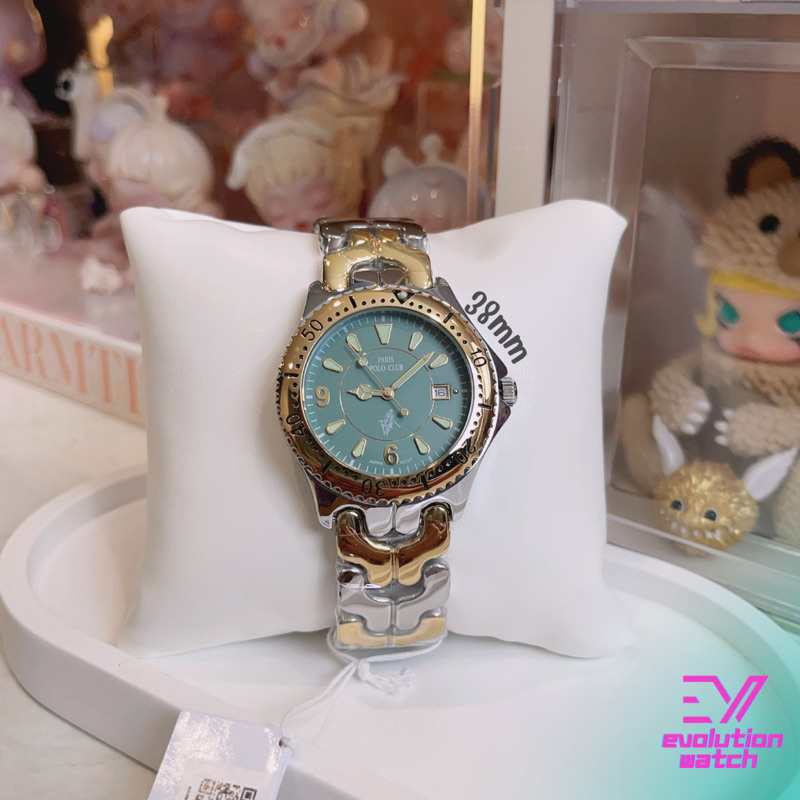 [ของแท้100%]นาฬิกาผู้ชายสายก้างปลา PARIS POLO CLUB รหัส PPC-DD05-SGD-FGN เก็บโค้ดลดเพิ่ม เก็บปลายทาง