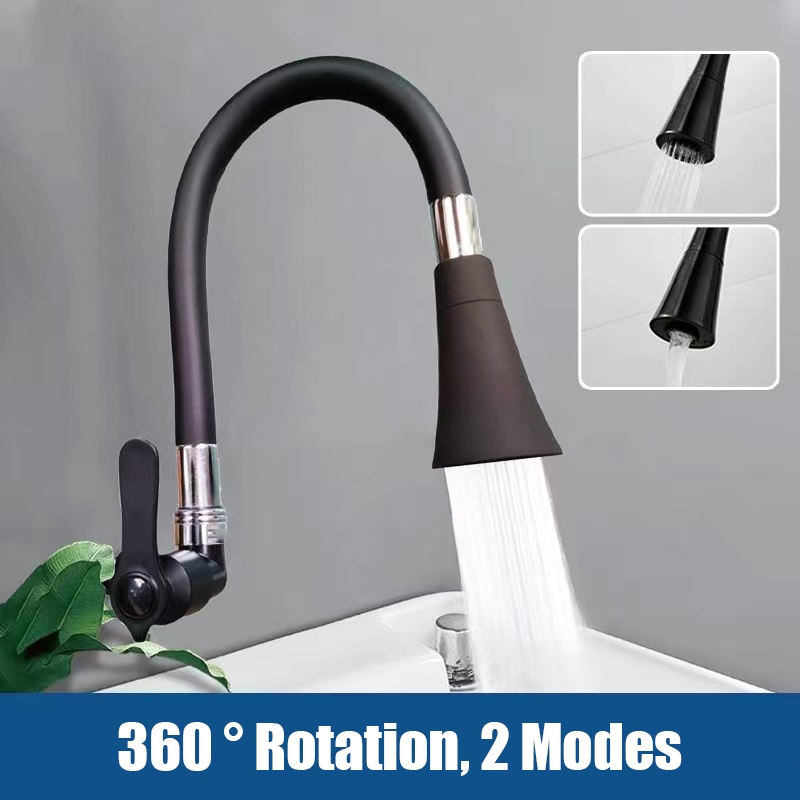 【ซิลิโคนกันรั่ว】ก๊อกน้ำห้องครัว 360° หมุนได้รอบทิศ หัวก๊อก304สแตนเลส ทนทาน ล้างจานสะดวก ติดตั้ง2ขั้นตอนง่ายๆ - รูปที่ 2