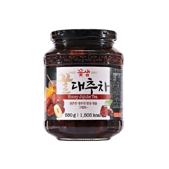 พร้อมส่ง 꽃샘식품 꿀대추차 ชาพุทราผสมน้ำผึ้งเกาหลี Damtuh Honey Jujube Tea 580g