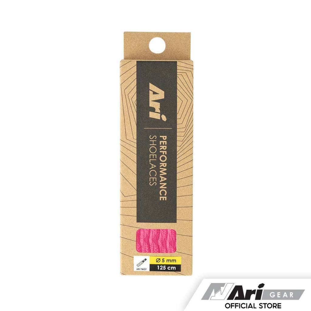 ARI TWIST SHOELACES - PINK เชือกรองเท้า อาริ TWIST สีชมพู