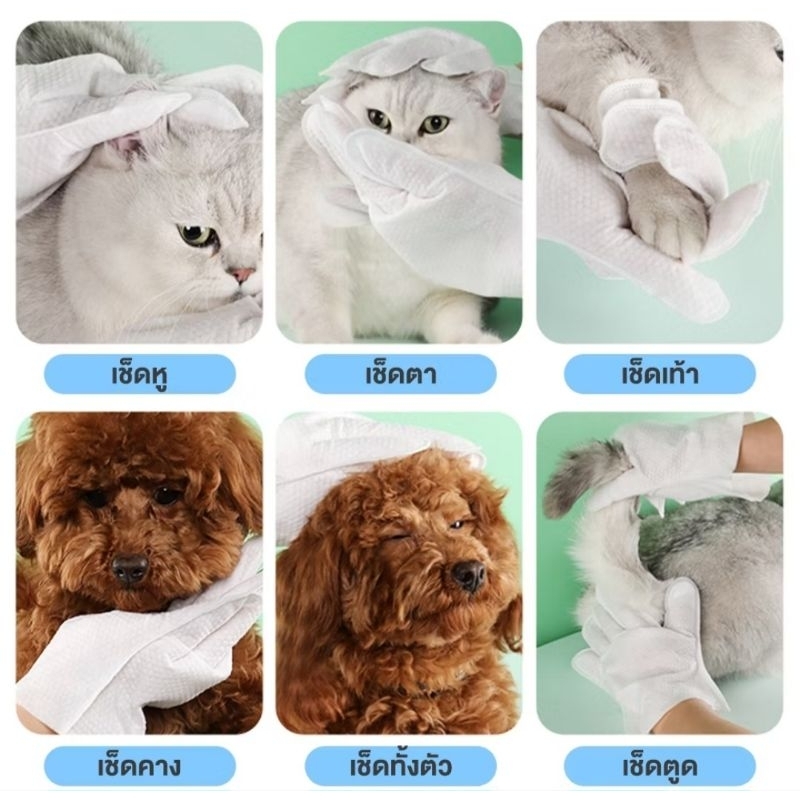 ถุงมืออาบน้ำแมว/ ถุงมืออาบน้ำสุนัข - รูปที่ 4