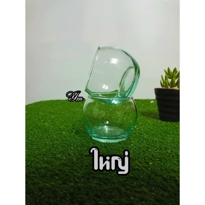 แก้วโอ่งใส แก้วใส(ใหญ่) แก้วอาหารนก แก้วน้ำนก คู่ละ 50 บาท