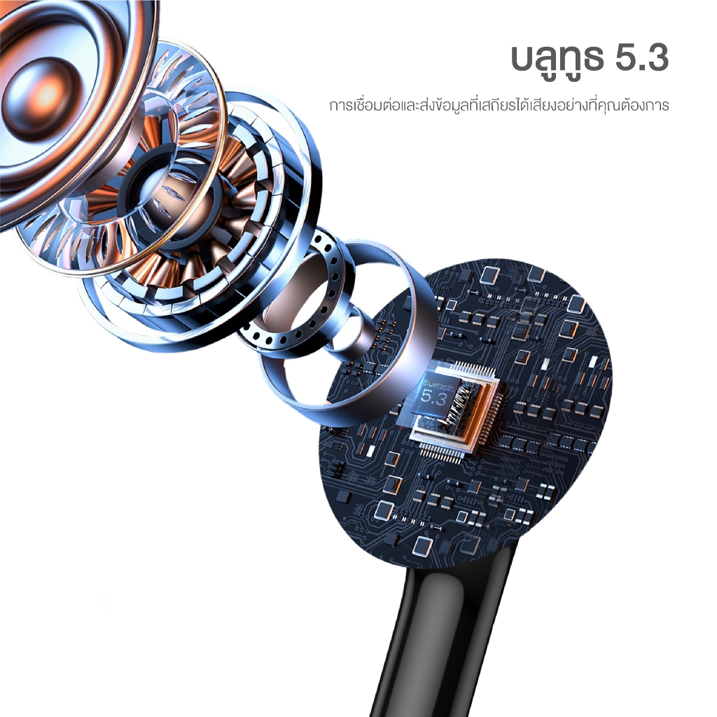 VEGER VE-07T หูฟังบลูทูธ หูฟัง Bluetooth V5.3 IPX4 ตัดเสียงรบกวน ระบบควบคุมแบบสัมผัส รับประกันสินค้า 2 ปี - รูปที่ 4