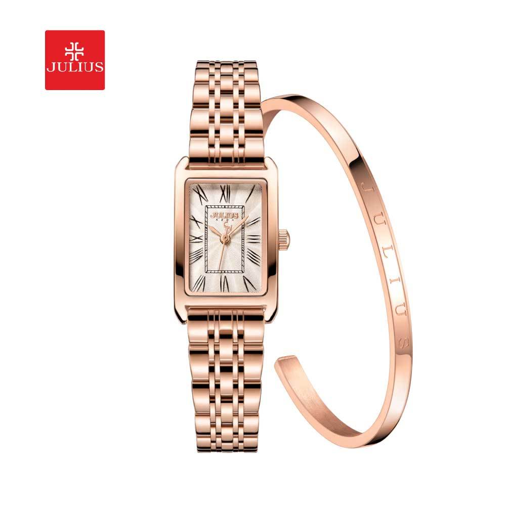 Set นาฬิกา Julius JA-1252 + กำไลJulius สลักโลโก้จูเลียสหรูหรา แบรนด์เกาหลีแท้ 100%
